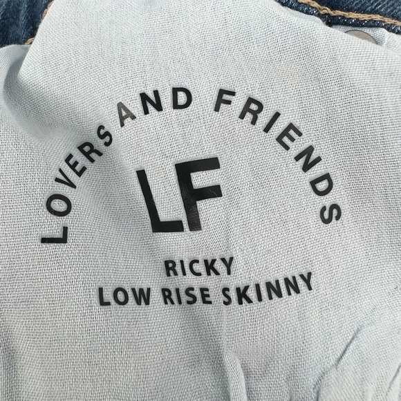 NWT Lovers And Friends Ricky Low Rise Skinny Star Denim Jeans Size 24 Women’s - Picture 9 of 11